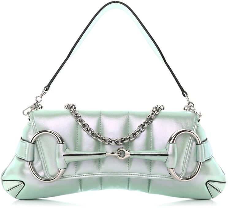 Gucci Gucci Horsebit Chain Shoulder Bag Vertical Quilted Leather Medium