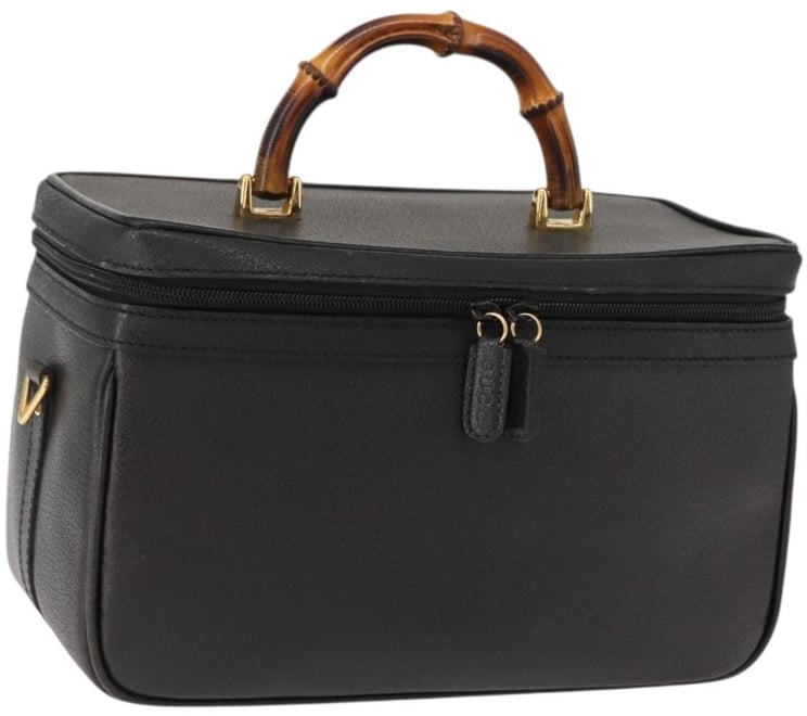 Gucci Gucci Vintage Bamboo Vanity Case Leather Medium