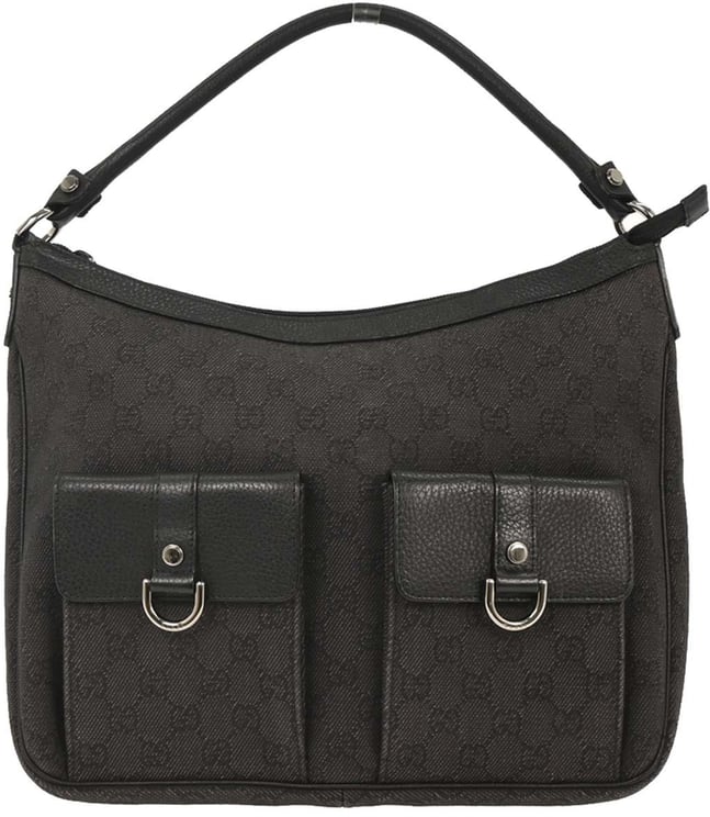 Gucci Gucci Abbey Pocket Hobo GG Canvas Medium