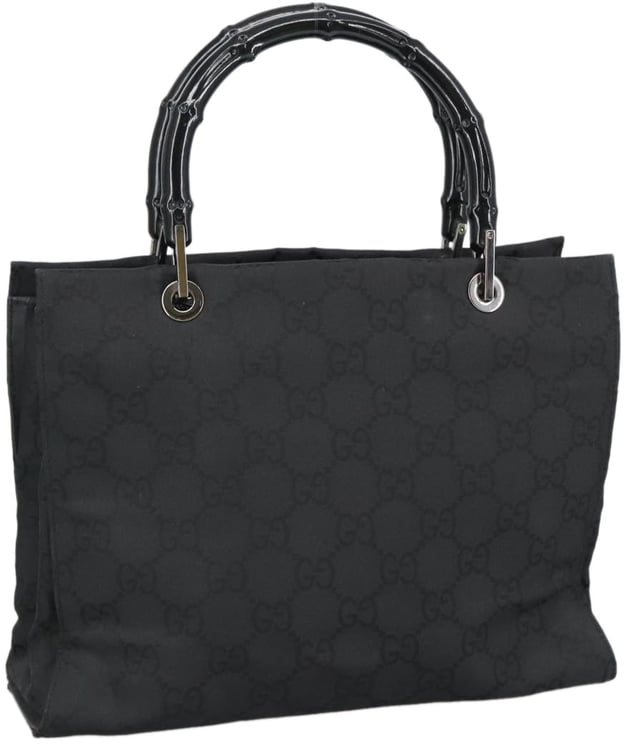 Gucci Gucci Vintage Bamboo Handle Tote GG Nylon Medium