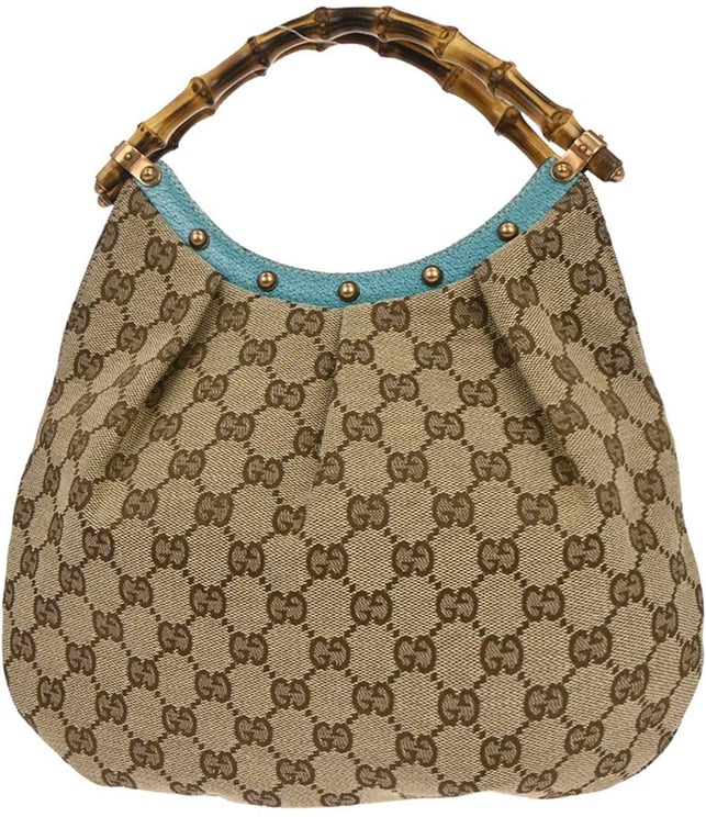 Gucci Gucci Vintage Bamboo Hobo GG Canvas Large