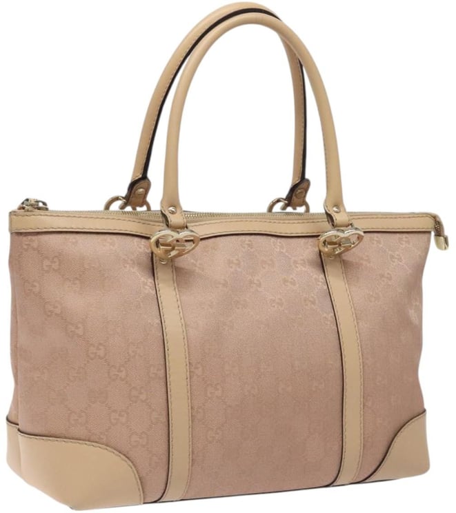 Gucci Gucci Lovely Heart Interlocking G Tote GG Canvas Small