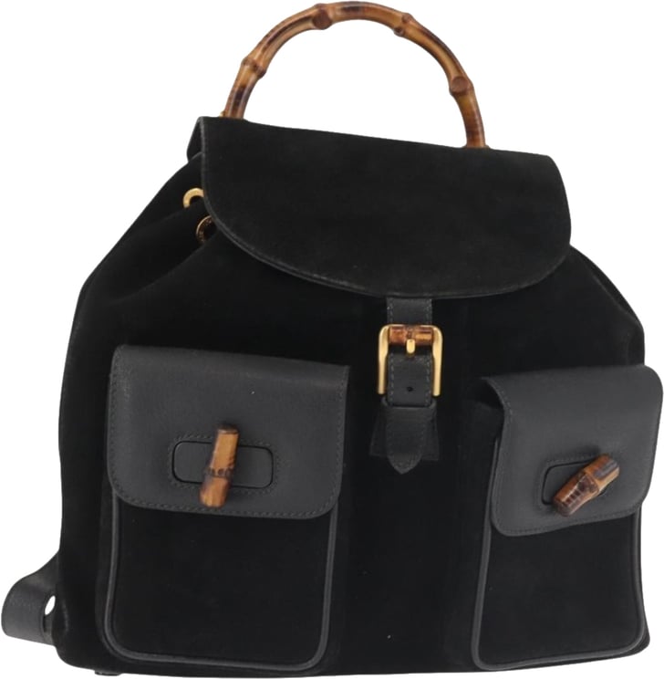Gucci Gucci Vintage Bamboo Suede Medium