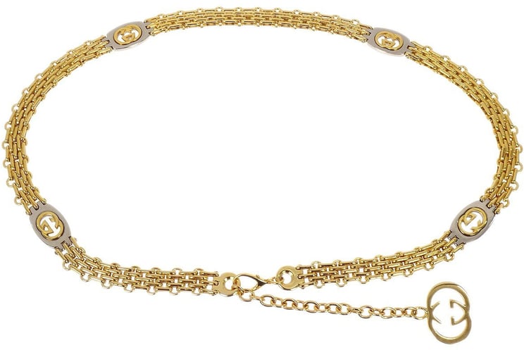 Gucci Gucci Vintage Multi Interlocking G Chain Belt Metal