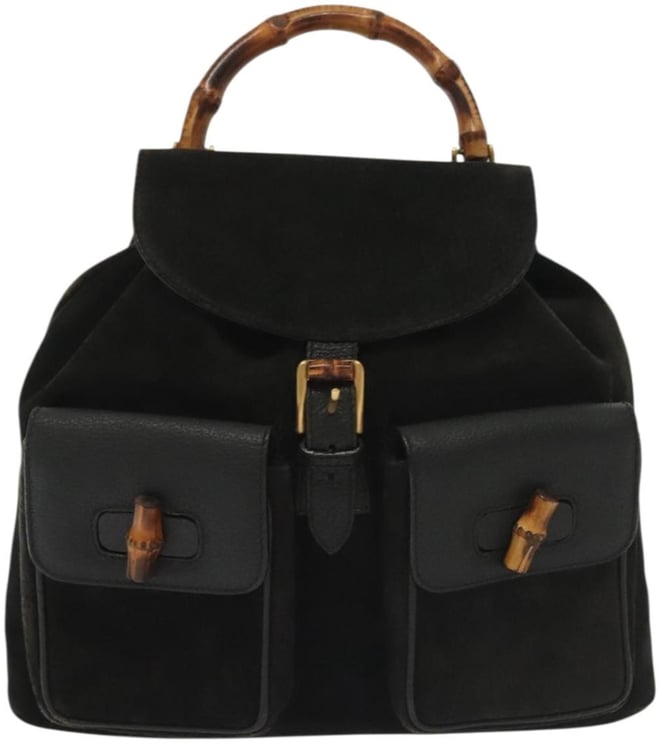 Gucci Gucci Bamboo Tassel Backpack Suede Medium