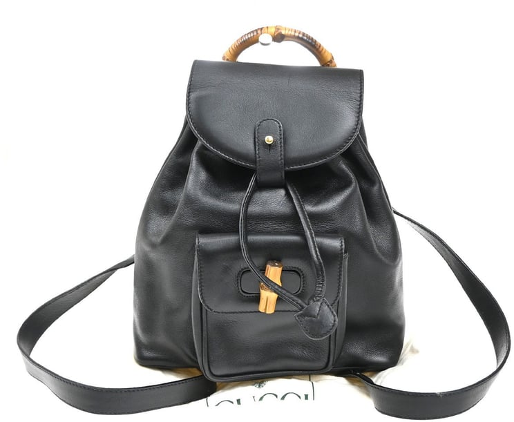 Gucci Gucci Vintage Bamboo Backpack Leather