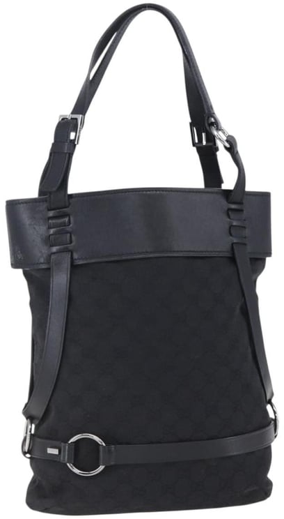 Gucci Gucci Vintage Harness Tote GG Canvas with Leather Medium
