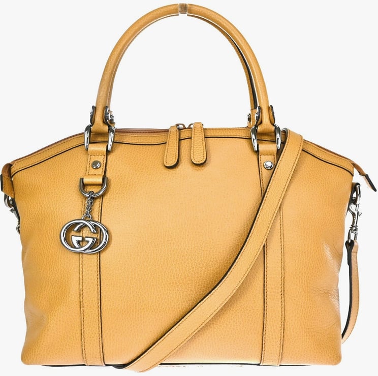 Gucci Gucci Britt Convertible Dome Satchel Leather Medium