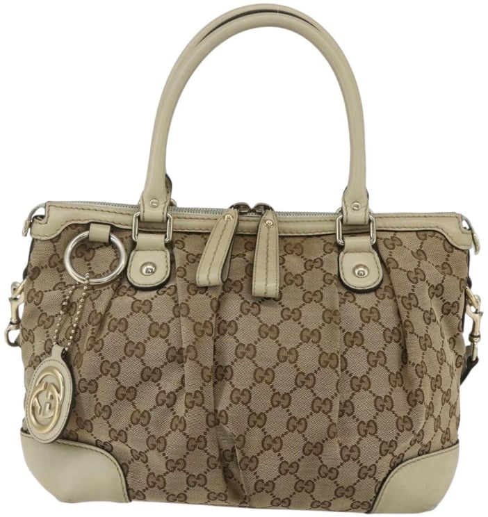 Gucci Gucci Sukey Top Handle Satchel GG Coated Canvas Medium