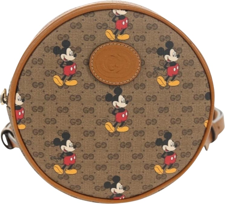 Gucci Gucci Disney Mickey Mouse Round Backpack (Outlet) Printed Mini GG Coated Canvas Mini