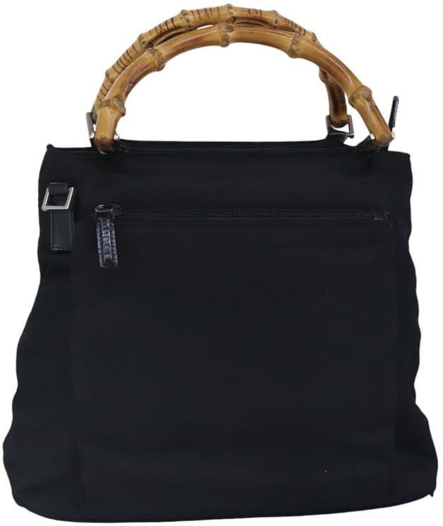 Gucci Gucci Bamboo Zip Pouch Nylon & Leather