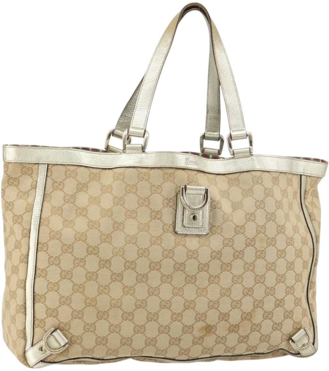 Gucci Gucci Abbey D-Ring Tote (Outlet) GG Coated Canvas Large