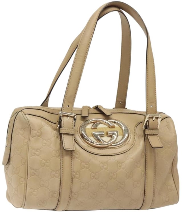 Gucci Gucci Vintage Interlocking G Shoulder Bag Leather