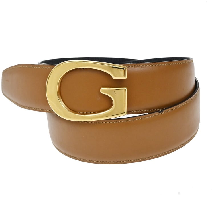 Gucci Gucci Vintage Interlocking G Reversible Belt Leather Thin