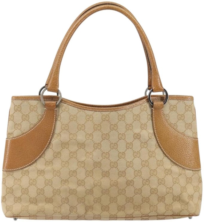 Gucci Gucci Vintage Ring Tote GG Canvas with Leather Medium