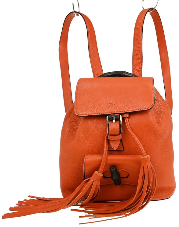 Gucci Gucci Bamboo Tassel Backpack Leather Mini