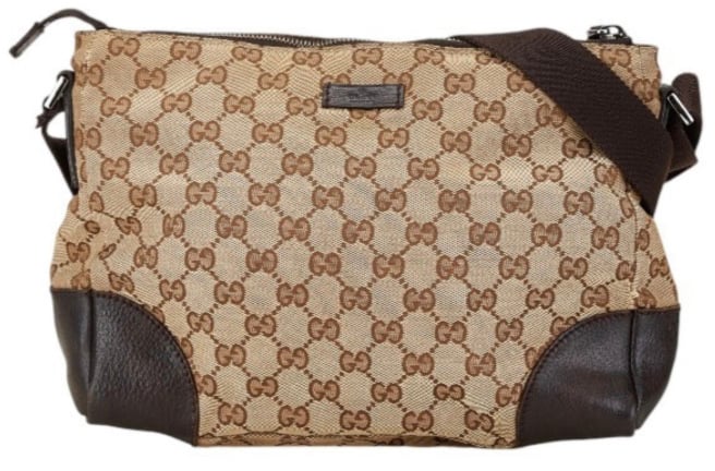 Gucci Gucci Front Pocket Messenger Bag GG Canvas Medium