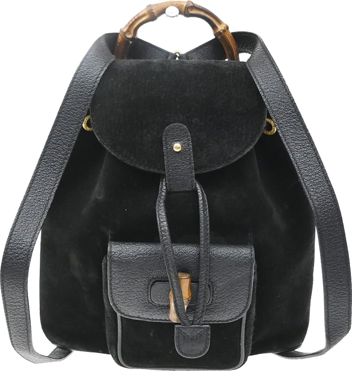Gucci Gucci Vintage Bamboo Suede Small