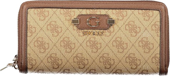 Guess Guess Jeans Beige Poliuretano Womens Wallet With Zip Closure