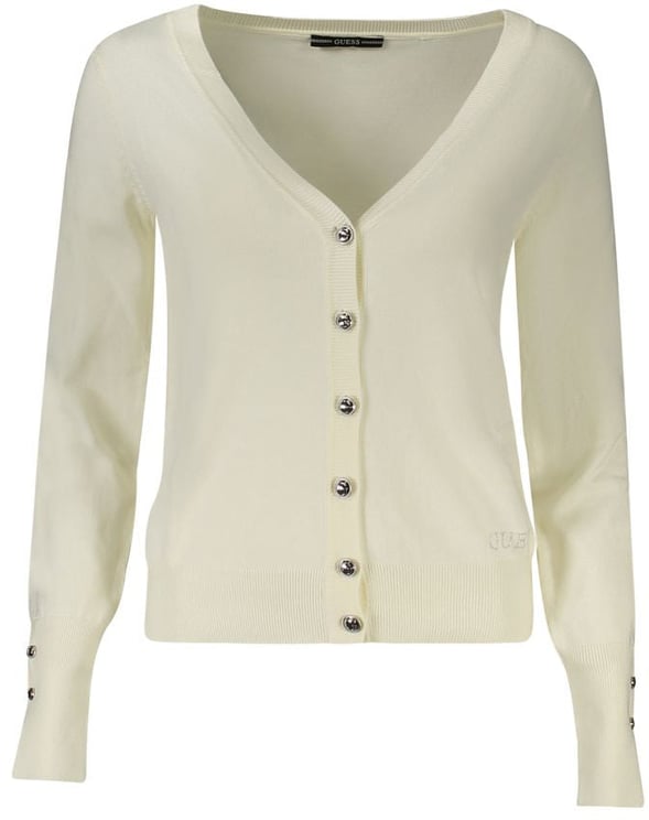 Guess Guess Jeans Bianco Viscosa Womens Cardigan