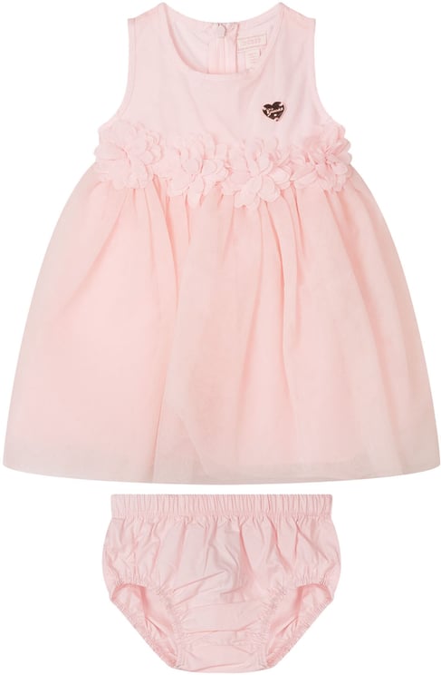 Guess Set Abito con Applicazioni Floreali e Slip