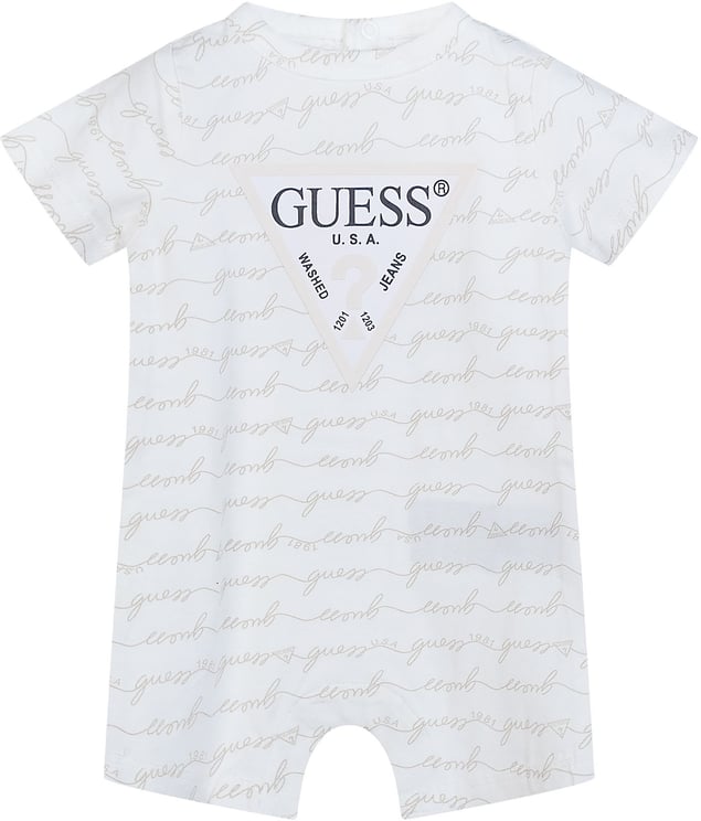 Guess Tutina Corta in Jersey con Stampa All Over
