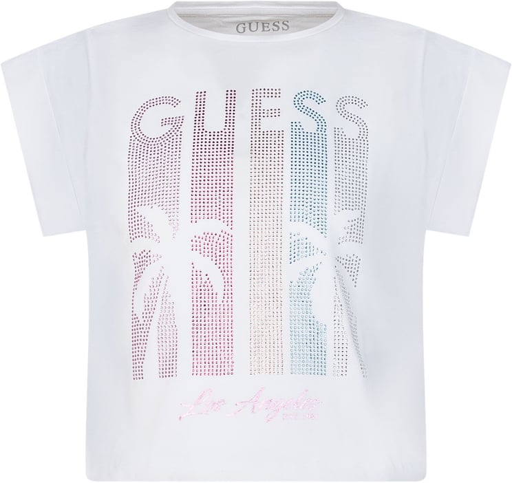 Guess T-shirt Boxy con Logo e Applicazioni