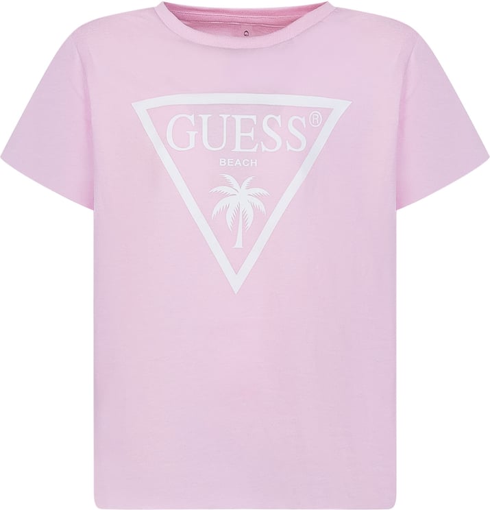Guess T-shirt Crop con Logo