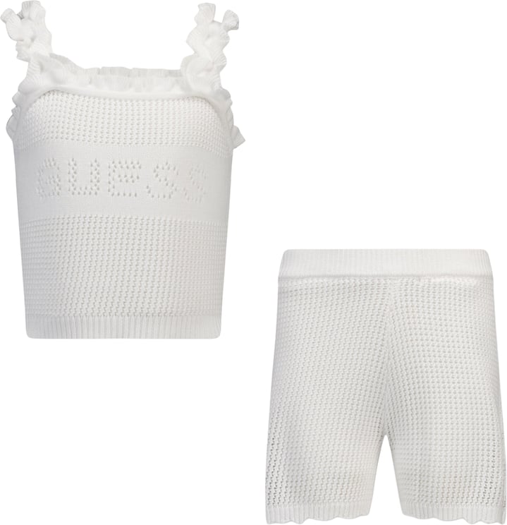Guess Guess Kinder Meisjes Setje In Wit