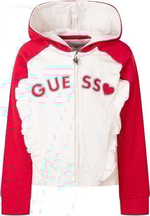 Guess Felpa con Cappuccio e Dettagli Arricciati