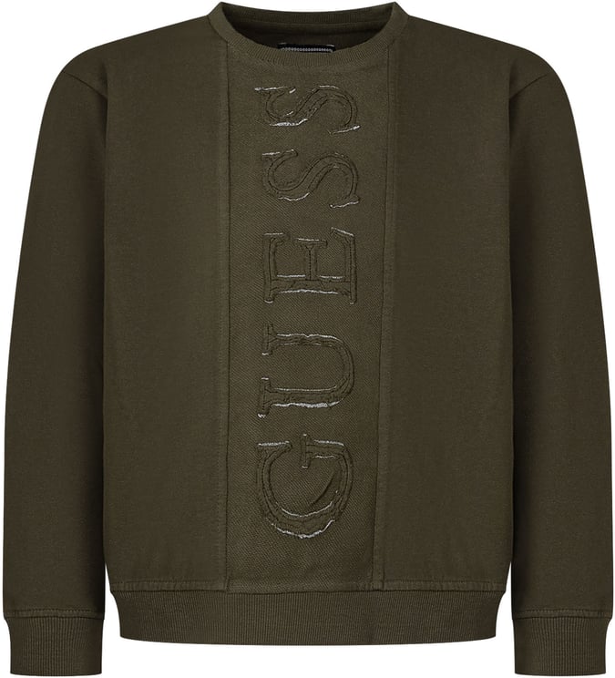 Guess Felpa Girocollo con Logo in Rilievo