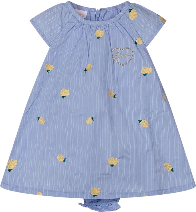 Guess Abito con Body Integrato e Ricamo Limoni