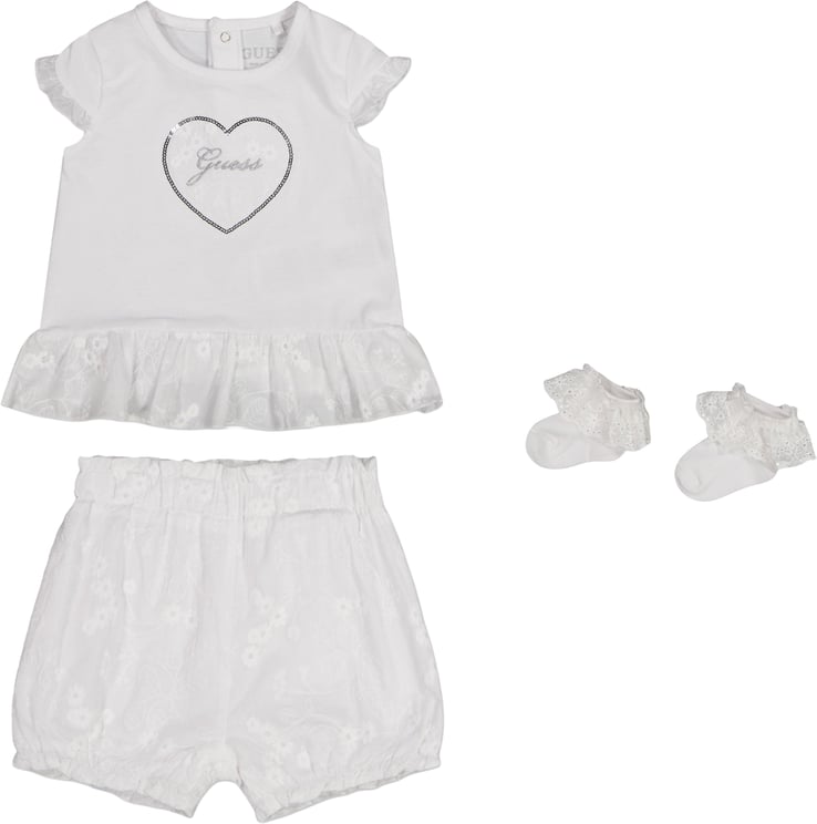 Guess Guess Baby Meisjes Setje In Wit