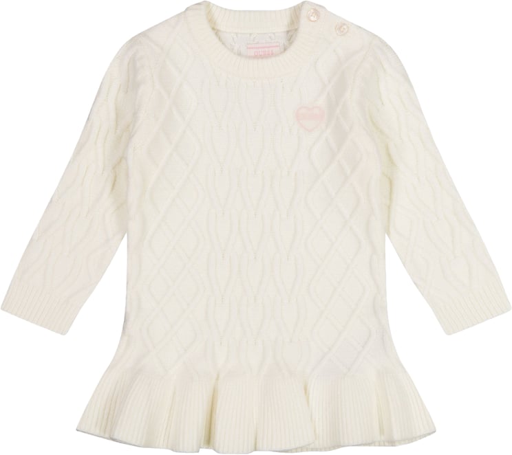 Guess Guess Baby Meisjes Jurk In Off White