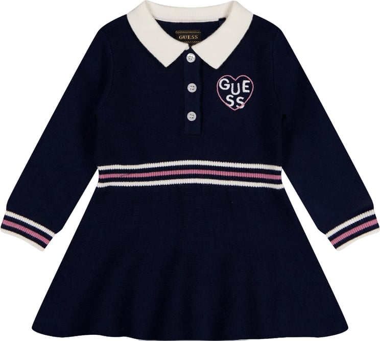 Guess Guess Baby Meisjes Jurk In Navy