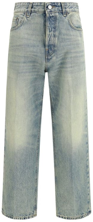 Haikure Haikure Blue Cotton Straight-Leg Jeans