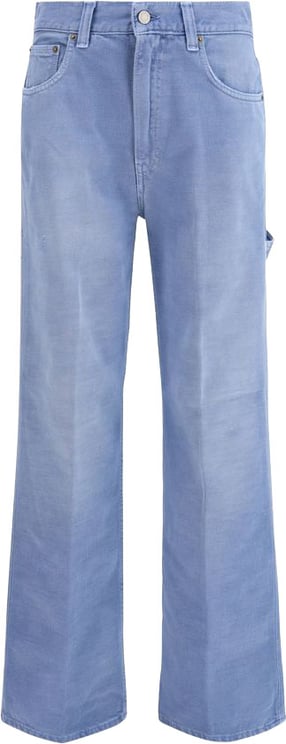 Haikure Haikure Blue Cotton Relaxed Fit Jeans
