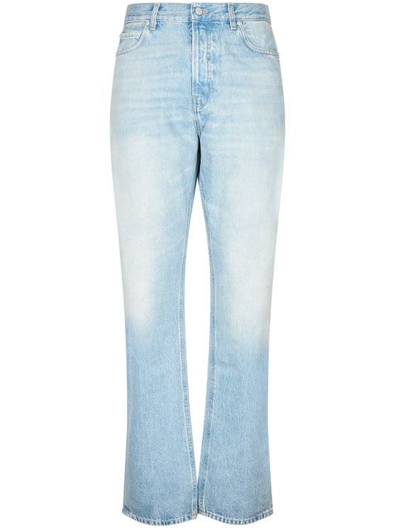 Haikure Light Wash Denim Trousers with Classic Five-Pocket Design