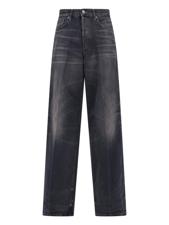 Haikure Wide-Leg Black Denim Bethany Jeans With Five-Pocket Design