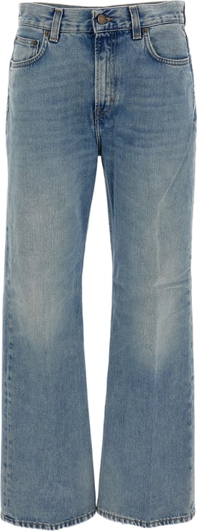 Haikure Light Blue Denim Trousers with Classic Five-Pocket Design