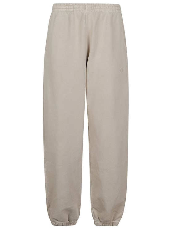 Haikure Beige Wide-Leg Pants With Elastic Waistband And Logo Detail