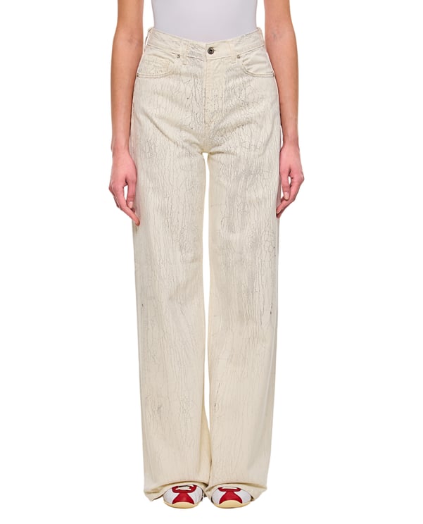 Halfboy Wide-Leg Jeans With Crepe Texture And High Waist Design