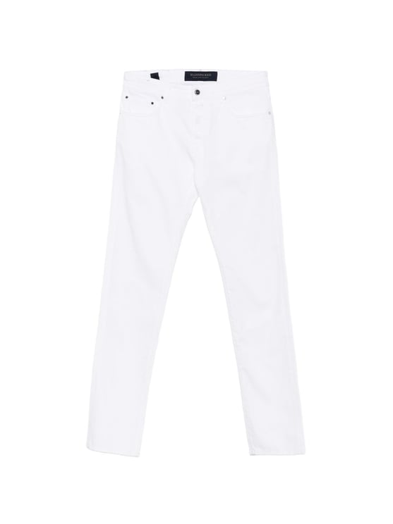 HANDPICKED White Ravello Five-Pocket Jeans