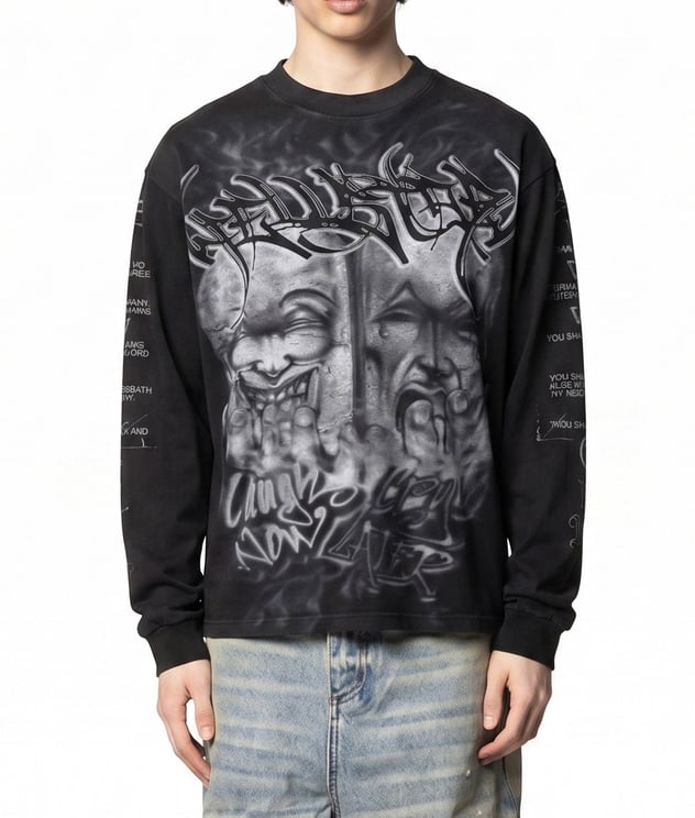 Hellstar LAUGH NOW CRY LATER LONGSLEEVE BLACK