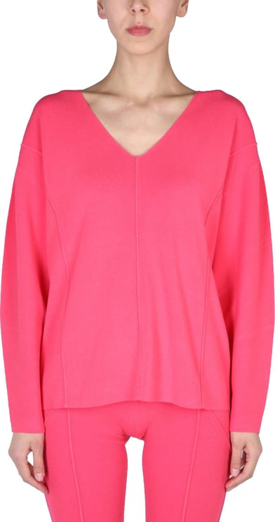 Helmut Lang V-Neck Sweater With Contrast Profile