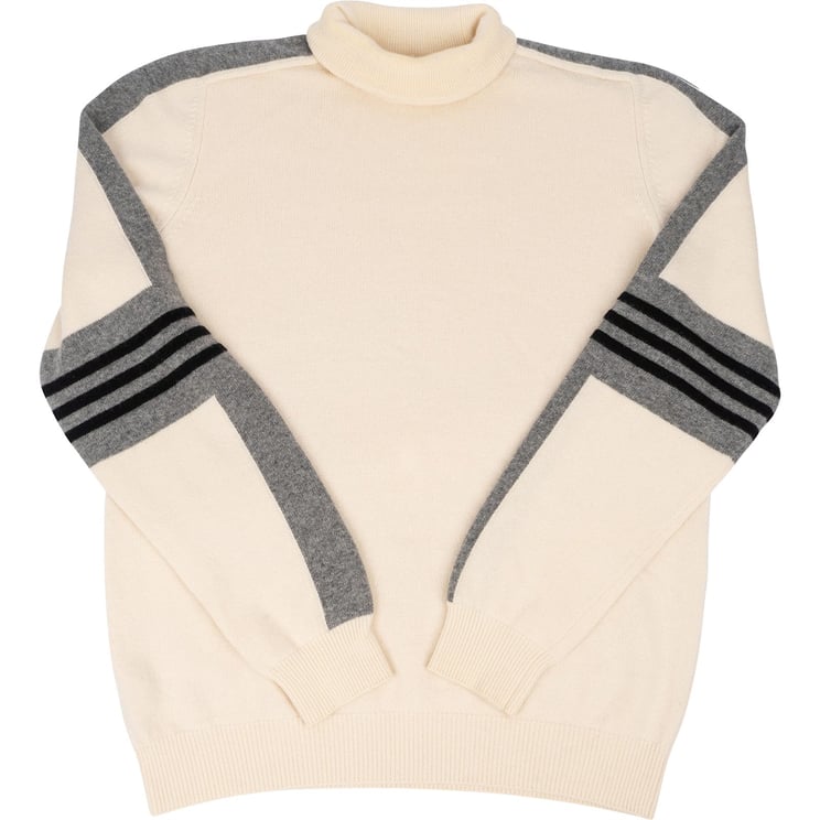 Hermès Hermès Striped Lana Wool and Cashmere Ringer Turtleneck Sweater (XXL)