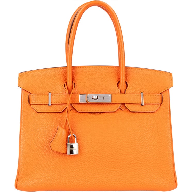 Hermès Hermès Orange Togo Leather Birkin 30 Handbag