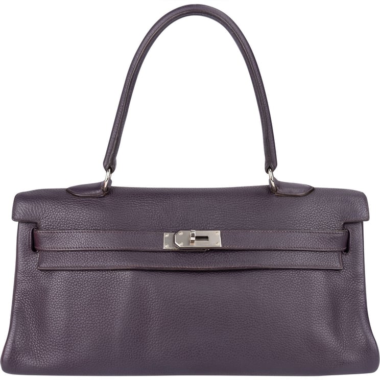 Hermès Hermès Raisin Clemence Leather Kelly 40 JPG Shoulder Bag