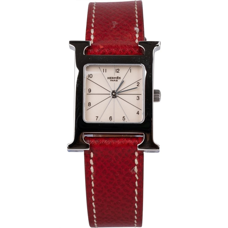 Hermès Hermès Silver Tone Heure H Women Watch HH1.210