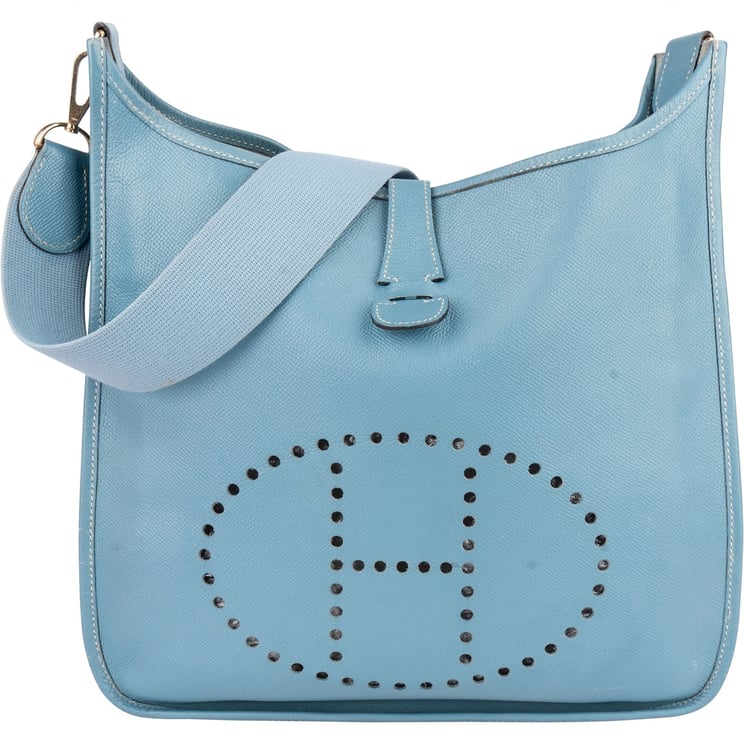 Hermès Hermès Blue Jean Epsom Leather Evelyne GM Crossbody Bag